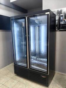 ΒΙΤΡΙΝΑ ΑΝΑΨΥΚΤΙΚΩΝ ΔΙΠΛΗ 125Χ68Χ203CM 1200L LUXURY BLACK