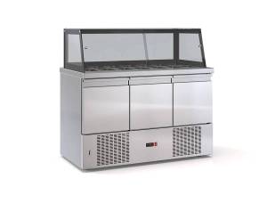 ΨΥΓΕΙΟ ΣΑΛΑΤΩΝ 3 ΠΟΡΤΕΣ GN ΜΕ ΜΗΧΑΝΗ ΚΑΤΩ 135X70X130 ID